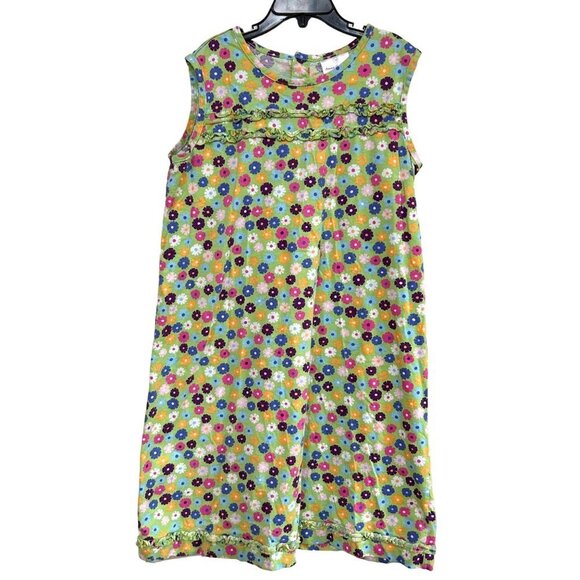 Hanna Anderson Girls Dress 12 Floral Sleeveless Cotton Prairie Gypsy Cottagecore - Picture 2 of 12